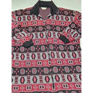 Brentwood Mens Vintage Sweater 90% Acrylic Medium Southwest Aztec Full Zipper